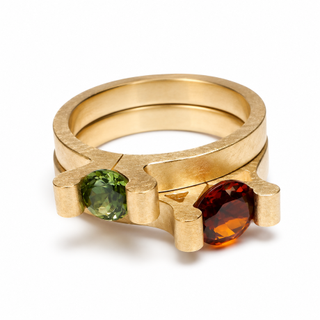 Cardillac ring Saturnus met toermalijn