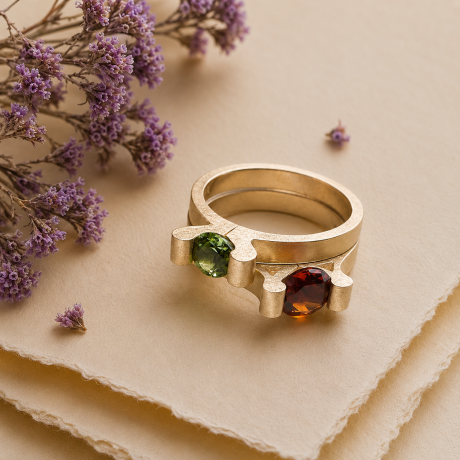 Cardillac ring Saturnus met toermalijn