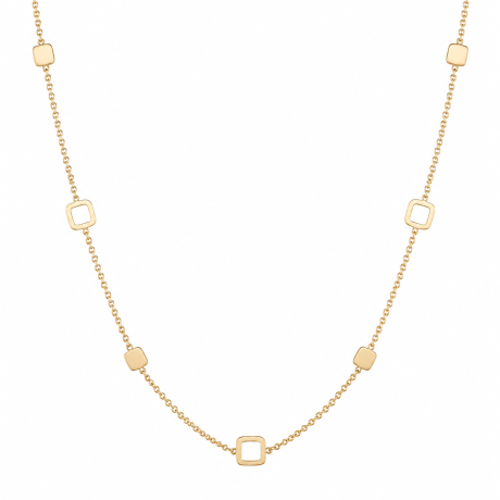 Geelgouden collier met vierkante vormen