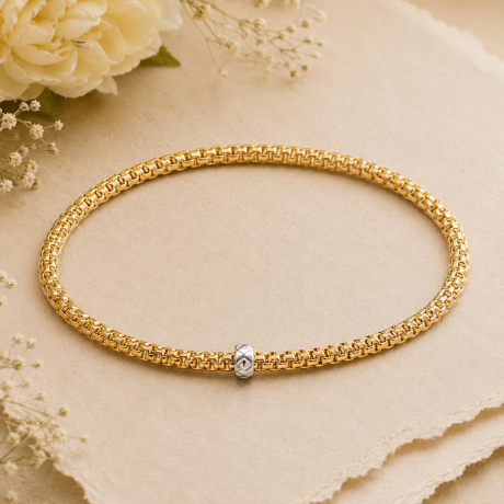 Geelgouden flex armband 2.8mm