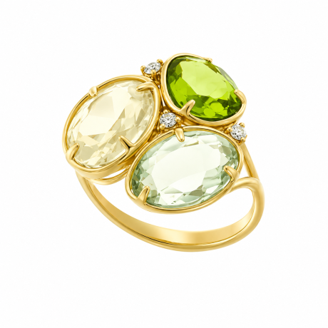  Peroni & Parise ring met stenen mix