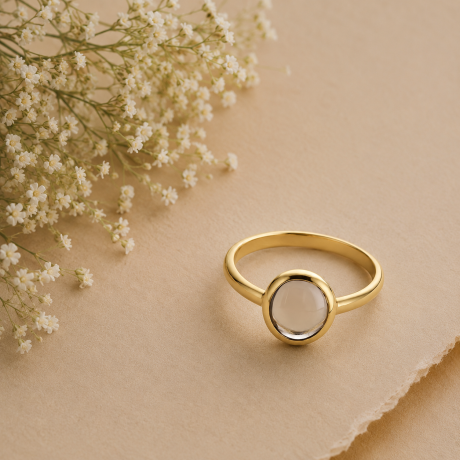 Italo Bottene ring met maansteen