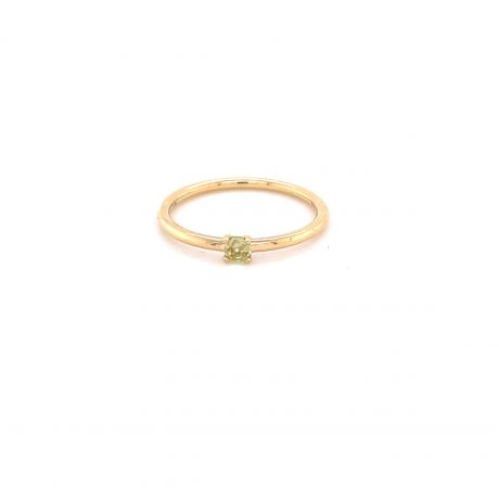  geelgouden ring met peridot