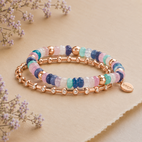 Bron Reflex armband met saffier mix