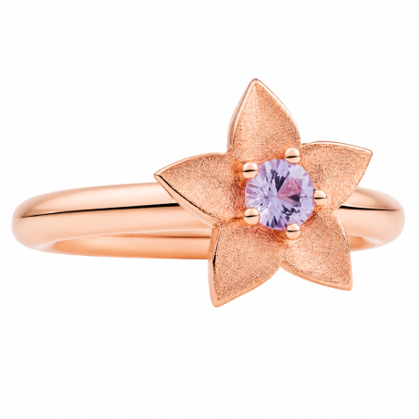  Bron ring Poppy met Saffier