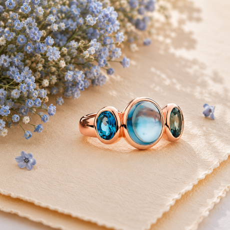 Bron ring Sushi london blue topaas