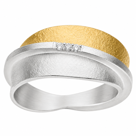  Ring met tweedeling en diamant
