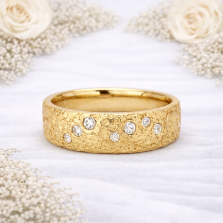 Trouwringen vuurring breed