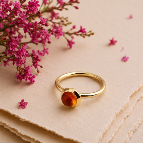 Trompet ZO ring met citrien