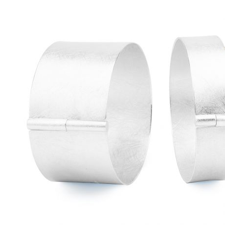 Zilveren armband ovaal breed