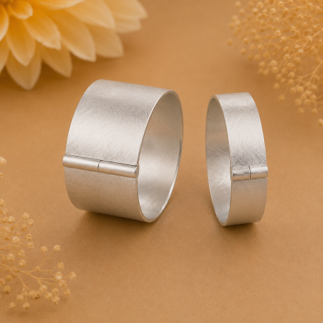 Zilveren armband ovaal breed