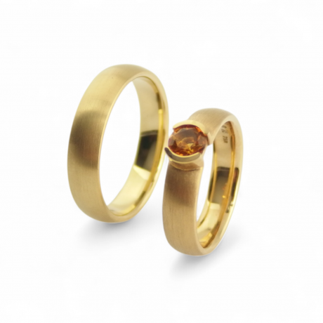  Trouwringen met Madeira citrien