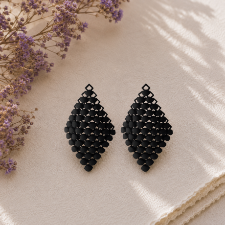 Fabnora oorhangers Onyx Black