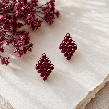Fabnora oorhangers Bordeaux Red