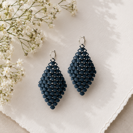 Fabnora oorhangers Midnight Blue