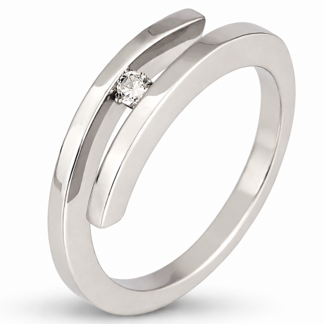  Smeedring smal met diamant