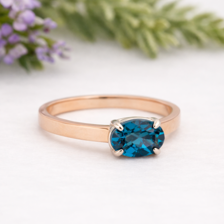 Ring met london blue topaas