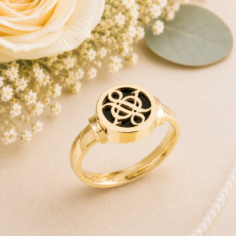 Jubileumring met onyx