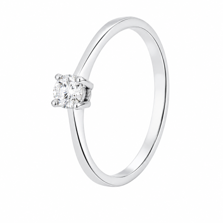  Solitair ring witgoud