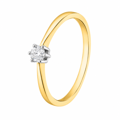  Solitair ring met 6 pootchaton