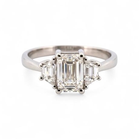 Witgouden ring met lab grown diamanten