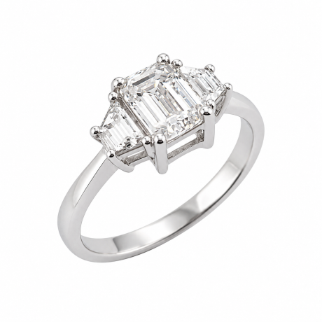  Witgouden ring met lab grown diamanten
