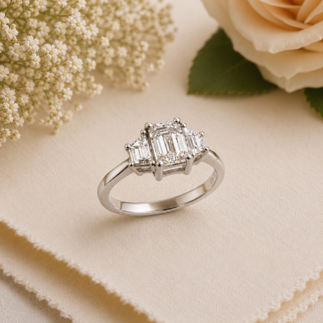 Witgouden ring met lab grown diamanten