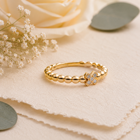 Bron ring Joy met kusje