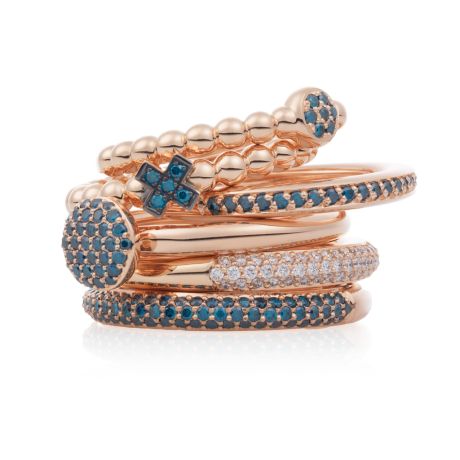 Bron ring Stardust met saffier