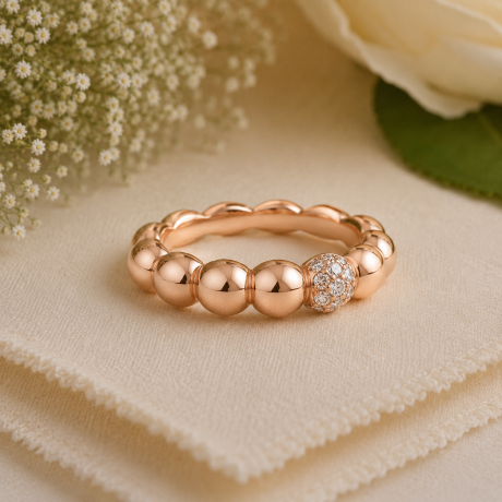 Bron ring Stax met bolletjes