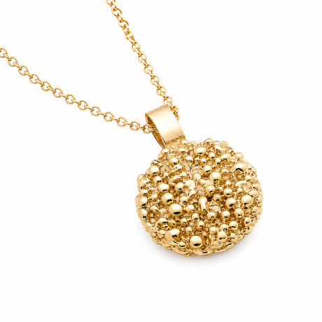 Geelgouden grillige bolletjes hanger