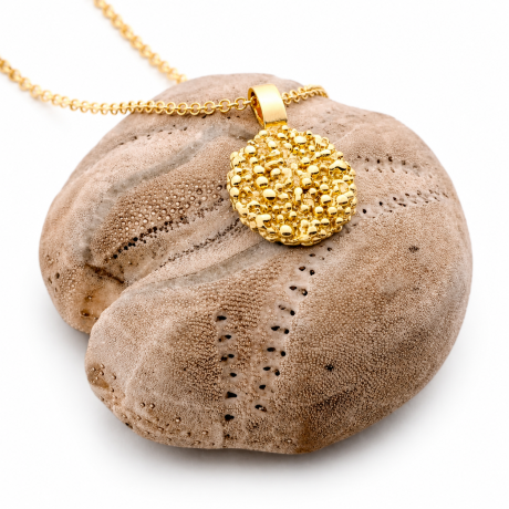 Geelgouden grillige bolletjes hanger