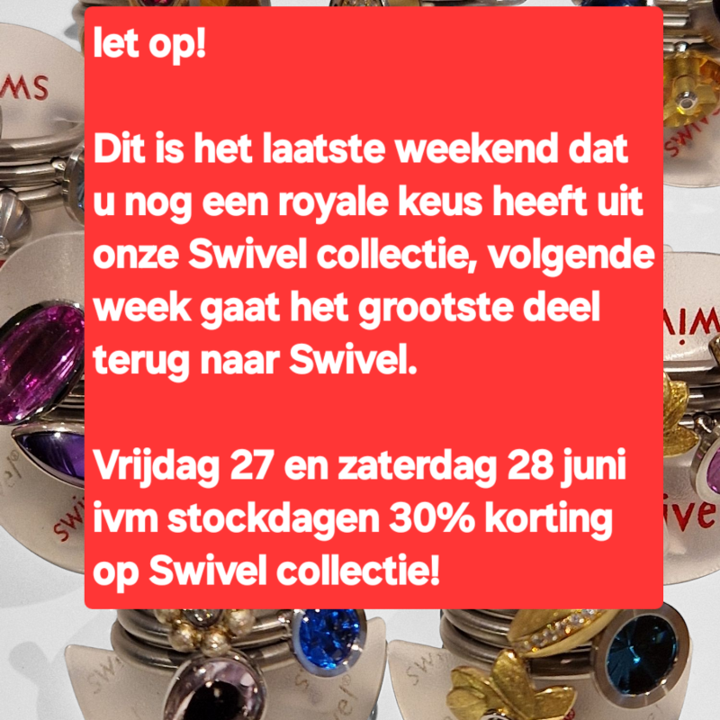 De gehele Swivel collectie met 30% korting!
