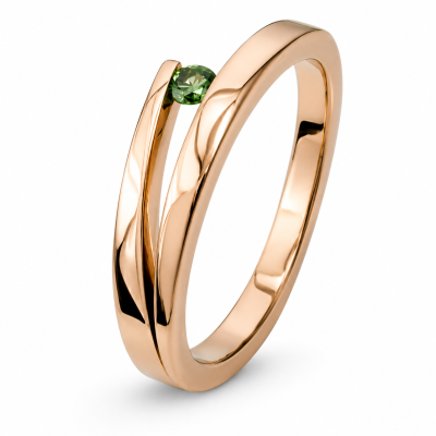 Witgouden ring met klemzetting Zuurdeeg en Ockels.
