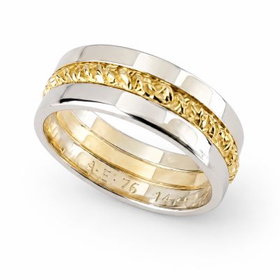 Bicolor ring strak_grillig gemaakt met bestaande ringen Zuurdeeg en Ockels