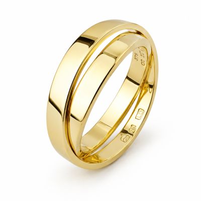 Gouden wikkelring gemaakt van bestaande ringen Zuurdeeg en Ockels