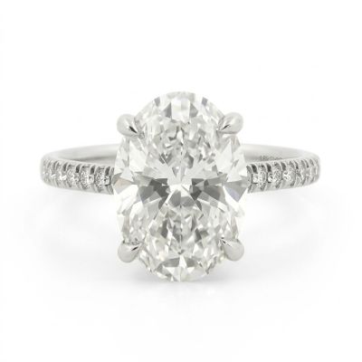 Witgouden verlovingsring met Lab Grown diamanten.