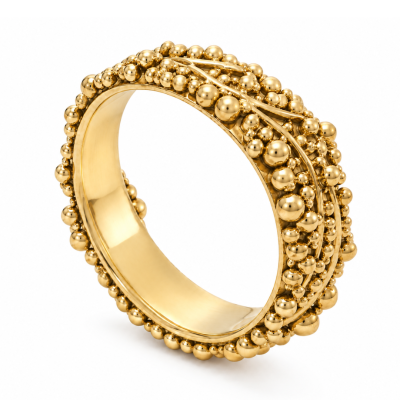 Bolletjes ring met lijnen 01